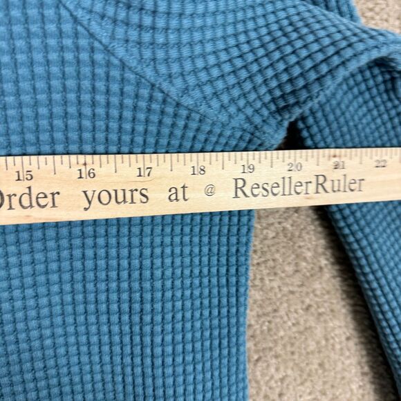 The North Face Chabot Sweater Womens Size Medium Slate Blue Crewneck Waffle Knit - Picture 7 of 10